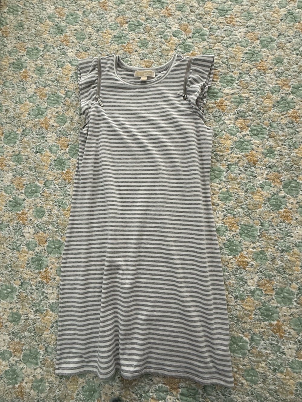 Michael Kors Gray & White Striped Dress